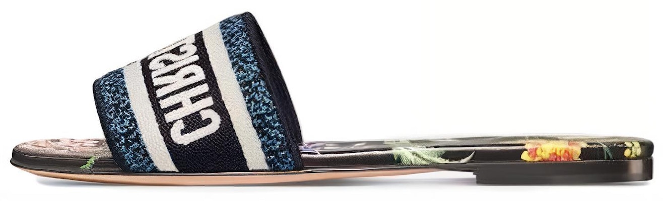 (W) Dior Dway Sandal Hitam Multicolor Bordir Katun KCQ209FWY_S900 Buy (W) Dior Dway Sandal Hitam Multicolor Bordir Katun KCQ209FWY_S900