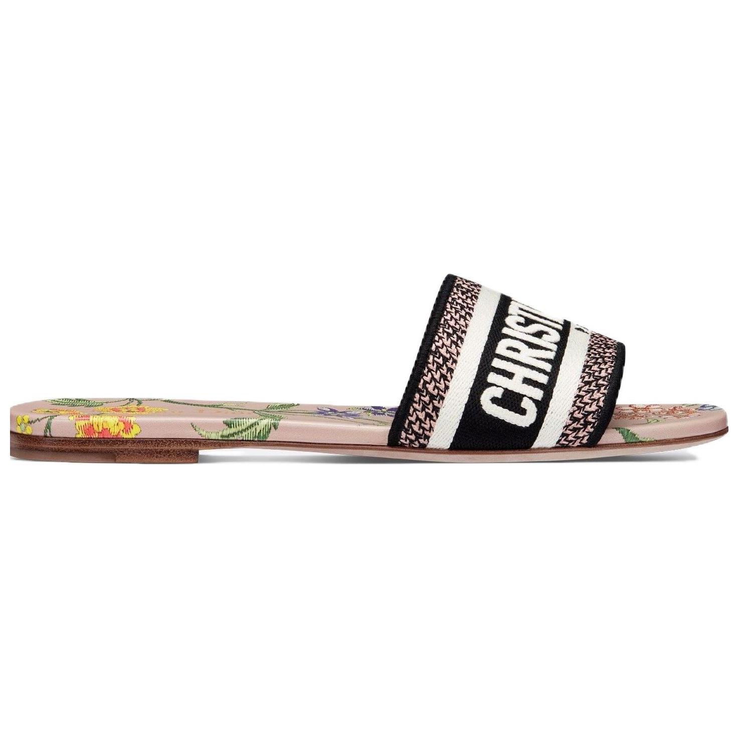 Order (W) Dior Dway Sandal Bordir Katun Pink Multicolor KCQ209FWY_S38P