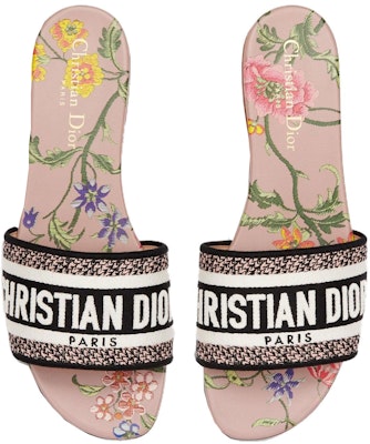 (W) ディオール Dway スライド ピンク 刺繍 コットン KCQ209FWY_S38P Purchase (W) ディオール Dway スライド ピンク 刺繍 コットン KCQ209FWY_S38P