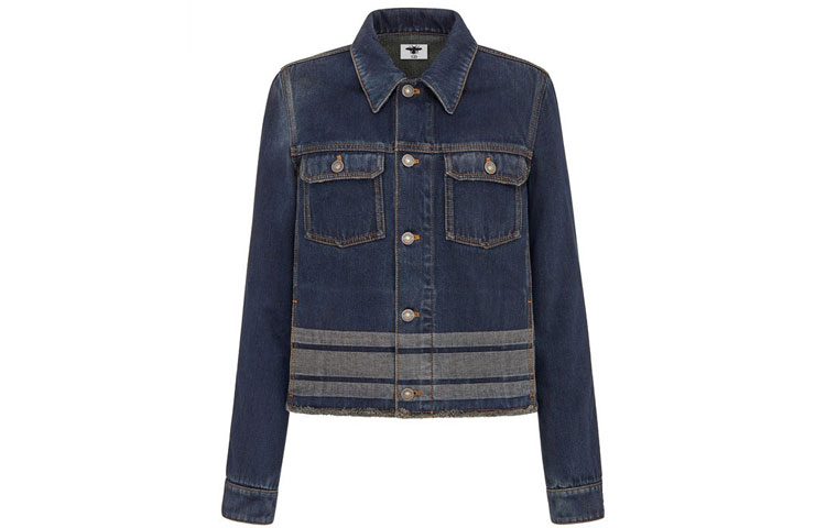 Order (W) DIOR 刺绣蜜蜂丹宁牛仔夹克 蓝色. 142V11B3394-X5651