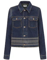 Order (Women) DIOR Embroidered Bee Denim Jacket Blue. 142V11B3394-X5651