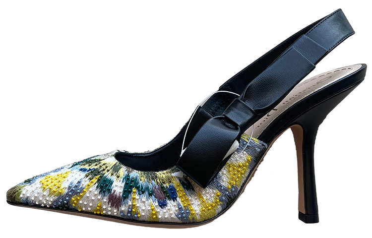 (Women) Dior Embroidered Bow-Tie Stiletto High Heels 'Multicolor' KDP513KEF_S24H