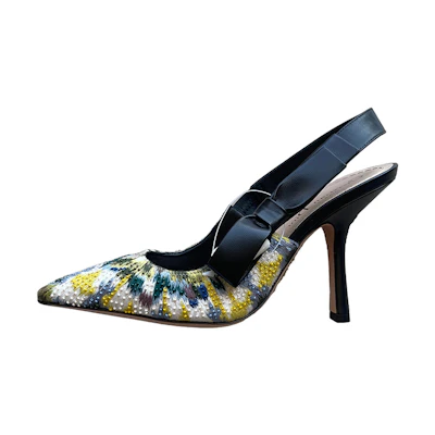(W) Dior Embroidered Bow-Tie Stiletto High Heels 'Multicolor'