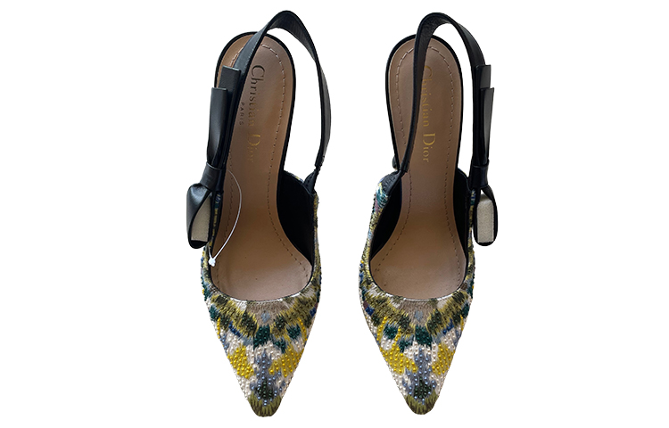 Shop (W) Dior Tacones Altos de Aguja con Lazo Bordado 'Multicolor' KDP513KEF_S24H