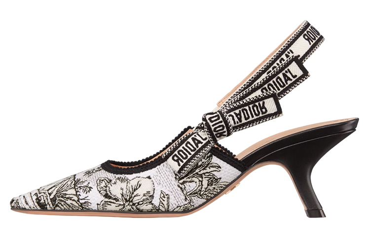 Buy (W) Dior Geborduurde Strik Stiletto Hakken ''Zwart Wit'' 6.5cm KDP866VOY_S15W