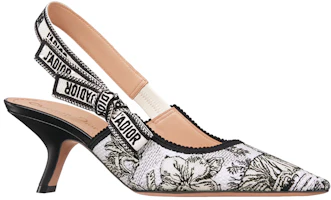 Lookbook (W) Dior Sepatu Stiletto Hak 6.5cm Bordir Pita 'Hitam Putih' KDP866VOY_S15W