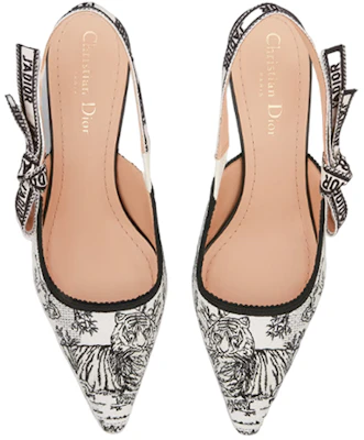 (W) Dior Geborduurde Strik Stiletto Hakken ''Zwart Wit'' 6.5cm KDP866VOY_S15W Shop (W) Dior Geborduurde Strik Stiletto Hakken ''Zwart Wit'' 6.5cm KDP866VOY_S15W
