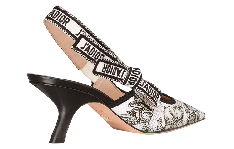 Purchase (W) Dior Geborduurde Strik Stiletto Hakken ''Zwart Wit'' 6.5cm KDP866VOY_S15W