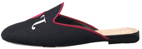 (Women) Dior Embroidered Fabric Flat Slide Sandal 'Black' KCB537ERC_S900 (Women) Dior Embroidered Fabric Flat Slide Sandal 'Black' KCB537ERC_S900