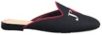 (W) Sandal Rata Kain Bersulam Dior 'Hitam' KCB537ERC_S900