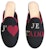 (W) Sandal Rata Kain Bersulam Dior 'Hitam' KCB537ERC_S900