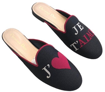 (W) Sandalia Plana Dior de Tela Bordada 'Negra' KCB537ERC_S900 Shop (W) Sandalia Plana Dior de Tela Bordada 'Negra' KCB537ERC_S900