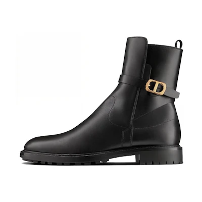(W) Dior Empreinte 'Black Short Boot'
