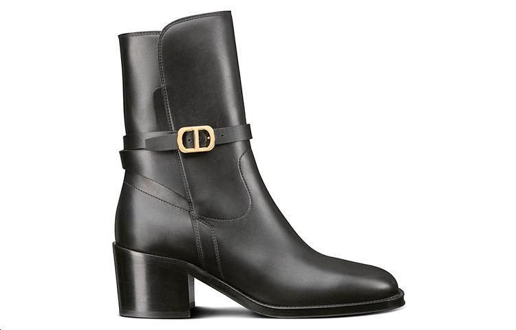 Order (W) Dior 黑色小牛皮 Empreinte 短靴 KDI717VEA_S900