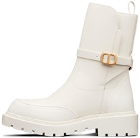 (Women) Dior Empreinte Leather 'CD Logo' Ankle Boots 'White' KDI866CRU_S03W (Women) Dior Empreinte Leather 'CD Logo' Ankle Boots 'White' KDI866CRU_S03W
