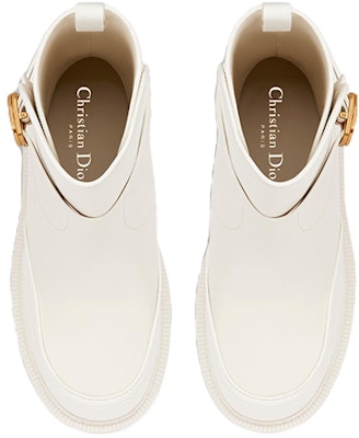 (W) Dior CDロゴ エンボス ホワイト アンクルブーツ KDI866CRU_S03W Shop (W) Dior CDロゴ エンボス ホワイト アンクルブーツ KDI866CRU_S03W