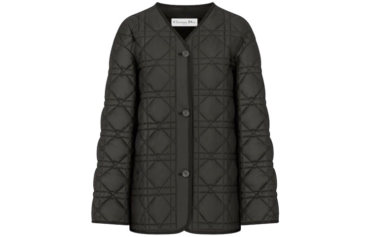 Order (Women) DIOR ESSENTIAL FW21 Quilted Taffeta Cannage Jacket Black 157C26A2827-X9000