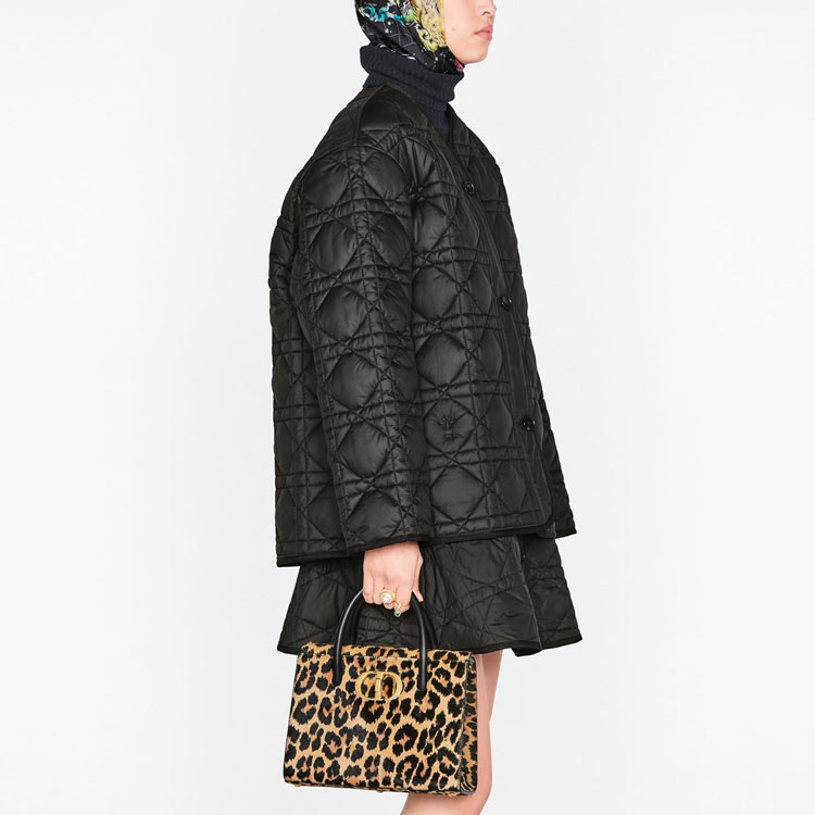 Shop (Women) DIOR ESSENTIAL FW21 Quilted Taffeta Cannage Jacket Black 157C26A2827-X9000