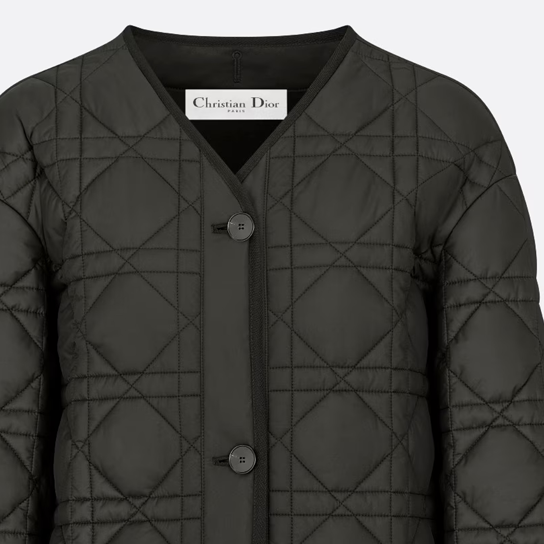 Purchase (Women) DIOR ESSENTIAL FW21 Quilted Taffeta Cannage Jacket Black 157C26A2827-X9000