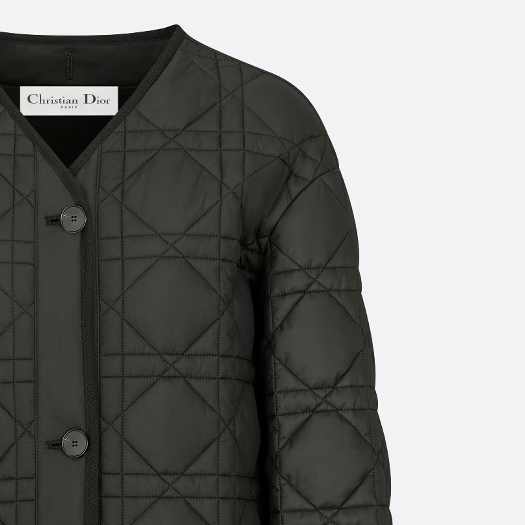 Details for (Women) DIOR ESSENTIAL FW21 Quilted Taffeta Cannage Jacket Black 157C26A2827-X9000