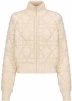 Order (Women) DIOR ESSENTIAL FW22 Wool Knit Jacket Zip-Up - Off White 254V20AM340-X0200