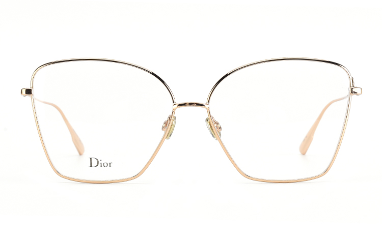 (Women) Dior European Rose Gold Rectangular Alloy Optical Eyeglass Frames DIORSIGNATUREO1-DDB-6114