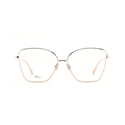 (Women) Dior European Rose Gold Rectangular Alloy Optical Eyeglass Frames DIORSIGNATUREO1-DDB-6114