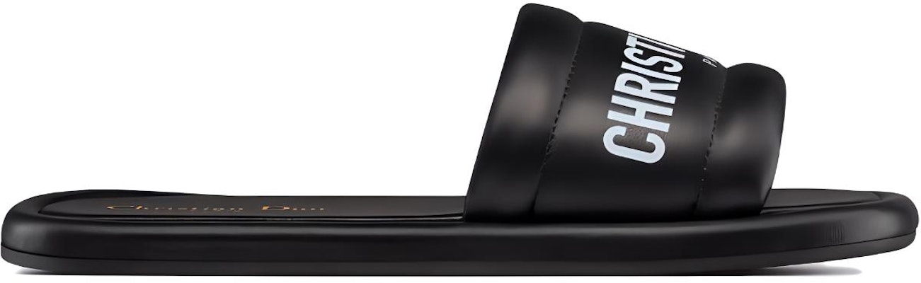 (W) Dior Setiap Hari Kulit 'Sandal Rata Logo Hitam' KCQ861LBO_S900 Order (W) Dior Setiap Hari Kulit 'Sandal Rata Logo Hitam' KCQ861LBO_S900