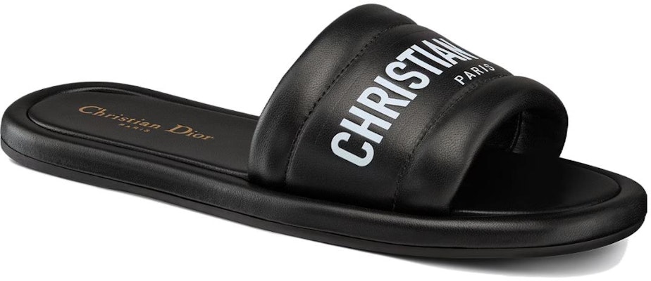 (W) Dior Setiap Hari Kulit 'Sandal Rata Logo Hitam' KCQ861LBO_S900 Lookbook (W) Dior Setiap Hari Kulit 'Sandal Rata Logo Hitam' KCQ861LBO_S900