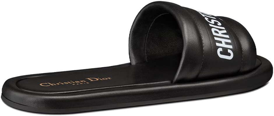 (W) Dior Setiap Hari Kulit 'Sandal Rata Logo Hitam' KCQ861LBO_S900 Purchase (W) Dior Setiap Hari Kulit 'Sandal Rata Logo Hitam' KCQ861LBO_S900