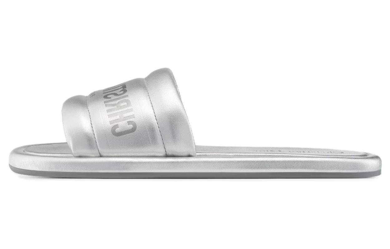 (Women) Dior Every-D Leather Slides 'Silver Logo' KCQ861LBY_S59K
