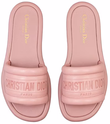 DIOR迪奧 Every-D 皮革 徽標一字平底 時尚涼拖 女款 粉色 Lookbook DIOR迪奧 Every-D 皮革 徽標一字平底 時尚涼拖 女款 粉色