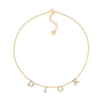 (Women) Dior Evolution Necklace Gold-Tone Metal with Multicolor Crystals . N1403DVOCY-D665