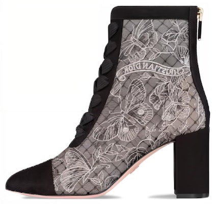 (Women) Dior Fabric Square Toe Lace-Up Chunky Heel Ankle Boot 8cm 'Grey' KDI980BXT_S21X Buy (Women) Dior Fabric Square Toe Lace-Up Chunky Heel Ankle Boot 8cm 'Grey' KDI980BXT_S21X