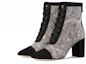 Shop (W) Bottes Dior Tissu à Talon Chunky Lacées Bout Carré 8cm ''Gris'' KDI980BXT_S21X