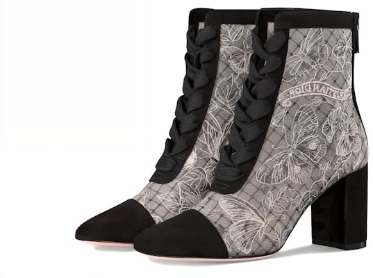 (Women) Dior Fabric Square Toe Lace-Up Chunky Heel Ankle Boot 8cm 'Grey' KDI980BXT_S21X Shop (Women) Dior Fabric Square Toe Lace-Up Chunky Heel Ankle Boot 8cm 'Grey' KDI980BXT_S21X