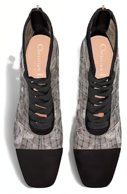 (Women) Dior Fabric Square Toe Lace-Up Chunky Heel Ankle Boot 8cm 'Grey' KDI980BXT_S21X Purchase (Women) Dior Fabric Square Toe Lace-Up Chunky Heel Ankle Boot 8cm 'Grey' KDI980BXT_S21X