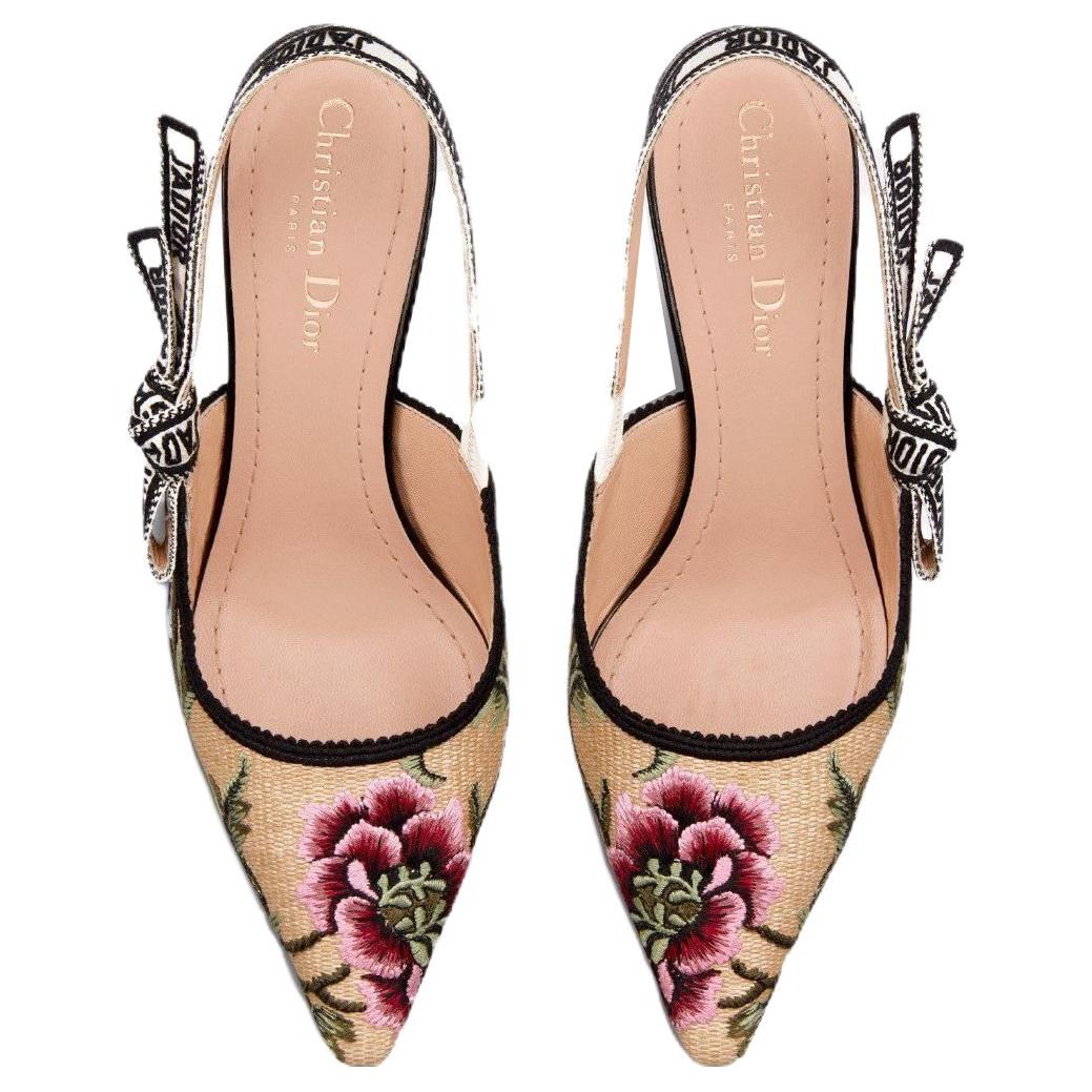 Purchase (W) Dior Stoff Stiletto 6.5cm Beige ''Einfacher Stil'' KDP919FEJ_S03J