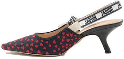 (Women) Dior Flat Bow Slide Sandal 'Heart Embroidery Red' KCP866HRE_S95B (Women) Dior Flat Bow Slide Sandal 'Heart Embroidery Red' KCP866HRE_S95B
