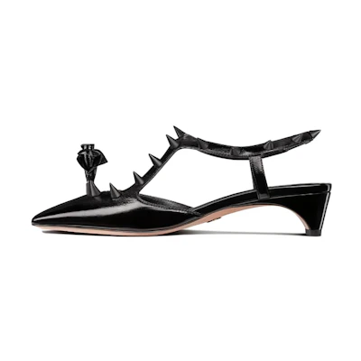 (W) Dior Flat Sandals 'Rose Detail Black'