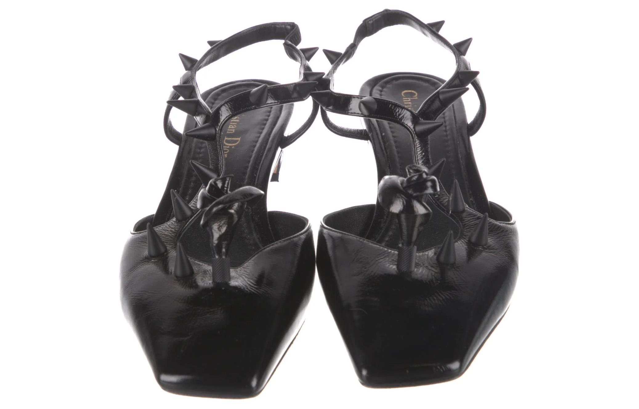 (W) Dior Flat Sandals 'Rose Detail Black' 圖 5