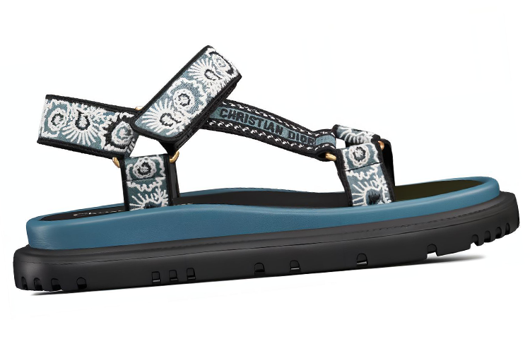 Order (W) Sandali Dior Flat con Magic Tape ''Blu Punta Aperta'' KCQ916BBE_S84B