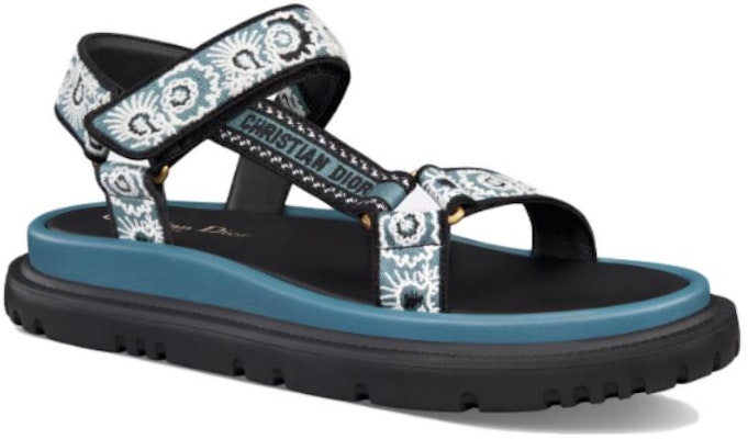 (W) Sandalias Planas Dior con Cinta Mágica 'Azul Punta Abierta' KCQ916BBE_S84B Lookbook (W) Sandalias Planas Dior con Cinta Mágica 'Azul Punta Abierta' KCQ916BBE_S84B