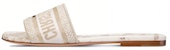 (Women) Dior Flat Slide 'White' KCQ209DLU_S09W