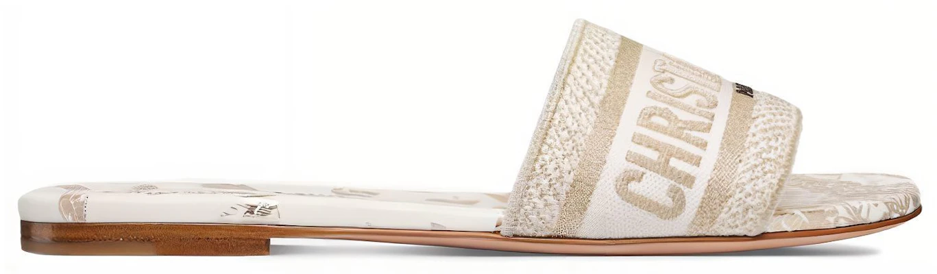 (W) Dior Sandales Plates ''Blanc'' KCQ209DLU_S09W Order (W) Dior Sandales Plates ''Blanc'' KCQ209DLU_S09W