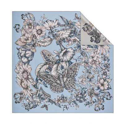 (Women) DIOR Floral Butterfly Print Silk Scarf for Women. 25TAR090I614C516