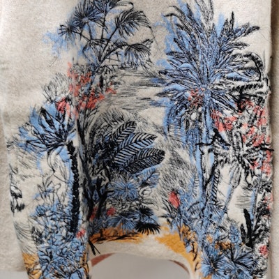 (W) DIOR Sweater Crewneck Bunga Bordir Off-White 954S89AM412-0011 Lookbook (W) DIOR Sweater Crewneck Bunga Bordir Off-White 954S89AM412-0011