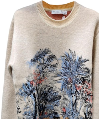 (W) DIOR Sweater Crewneck Bunga Bordir Off-White 954S89AM412-0011 Shop (W) DIOR Sweater Crewneck Bunga Bordir Off-White 954S89AM412-0011