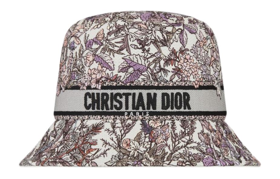 (Women) DIOR Floral Print Cotton Bucket Hat for Women - Multicolor. 42AOS923X133C973