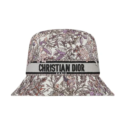 (Women) DIOR Floral Print Cotton Bucket Hat for Women - Multicolor. 42AOS923X133C973